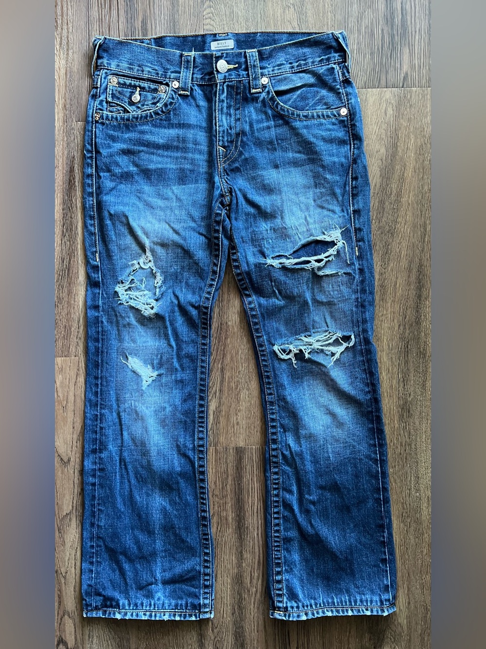 True Religion Billy Bootcut Distressed Jeans Size 31